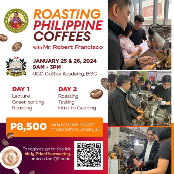 EVENTS AND COFFEE CLASSES FOR Q1 OF 2024 Philippine Coffee Board   Roasting Philippine Coffees JAN2024 600x600 